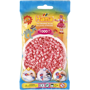 Hama MIDI perler, 1000 stk., lyserd