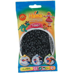 Hama MIDI perler, 1000 stk., mrk gr
