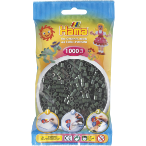 Hama MIDI perler, 1000 stk., mrkegrn