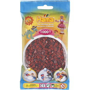 Hama MIDI perler, 1000 stk., mrkerd
