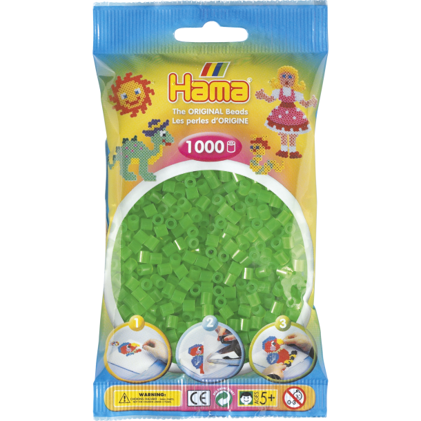Hama MIDI perler, 1000 stk., neon grn