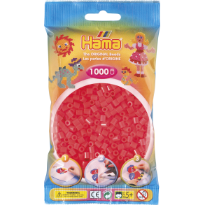 Hama MIDI perler, 1000 stk., neon rd
