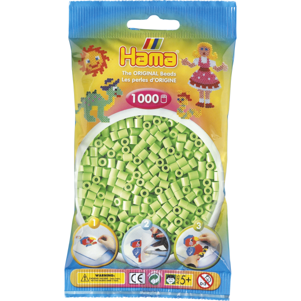 Hama MIDI perler, 1000 stk., pastel grn