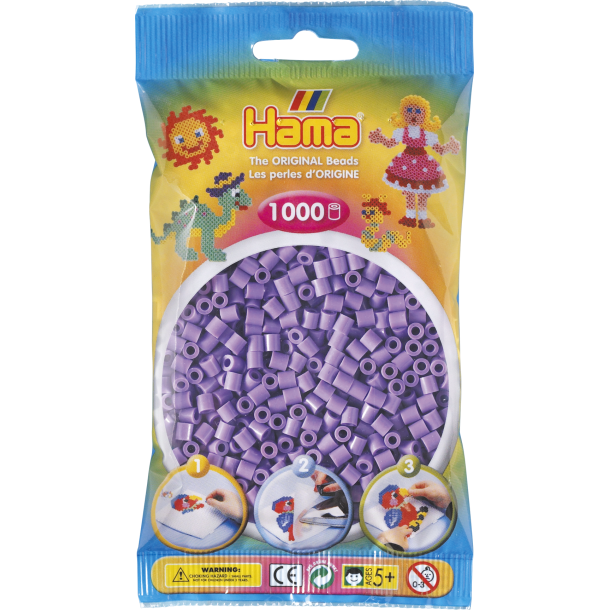 Hama MIDI perler, 1000 stk., pastel lilla