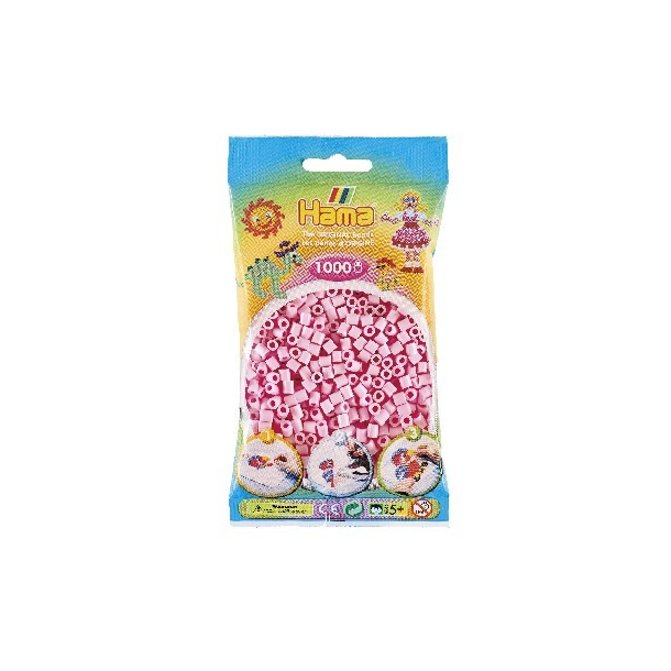 Hama MIDI perler, 1000 stk., pastel rosa