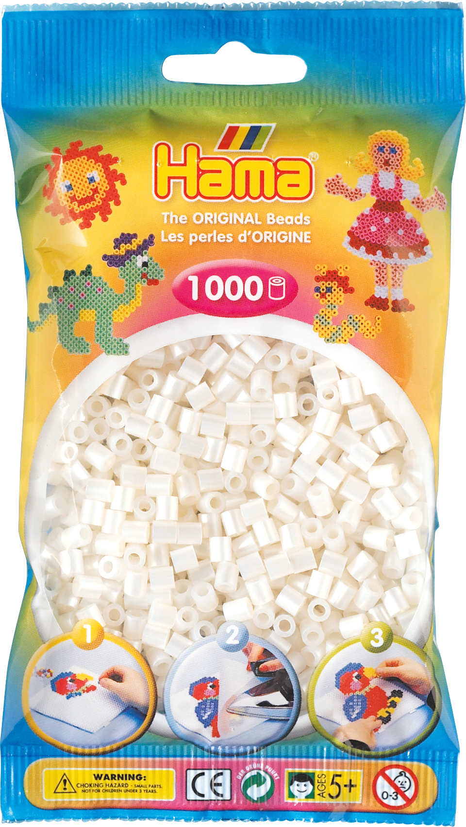 Hama MIDI perler, 1000 stk., perlemor - Hama perler & plader ...