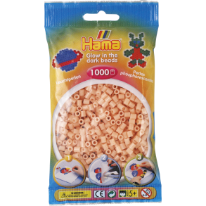 Hama MIDI perler, 1000 stk., rd selvlysende