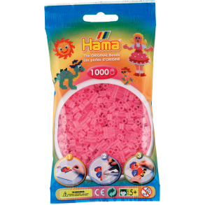 Hama MIDI perler, 1000 stk., rosa transparent