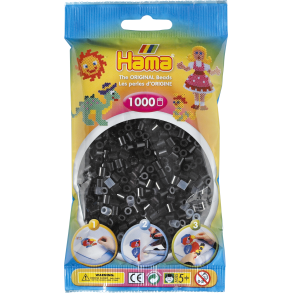 Hama MIDI perler, 1000 stk., sort