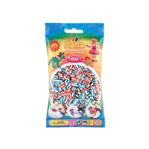 Hama MIDI perler, 1000 stk., Stribet Mix 91