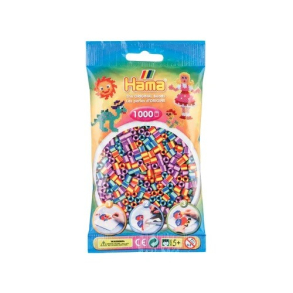 Hama MIDI perler, 1000 stk., Stribet Mix 92
