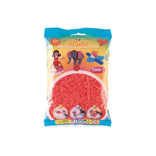 Hama MIDI perler, 3000 stk., Cerise