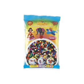 Hama MIDI perler, 3000 stk., farve mix, 22 farver