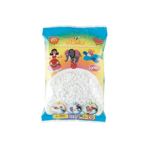 Hama MIDI perler, 3000 stk., Hvid