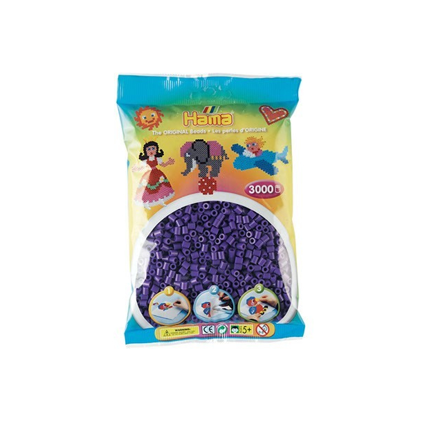 Hama MIDI perler, 3000 stk., Lilla