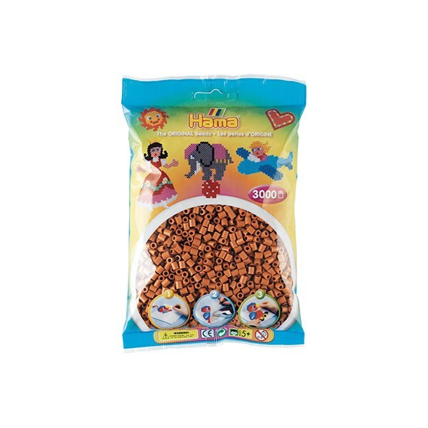 Hama MIDI perler, 3000 stk., Lys brun