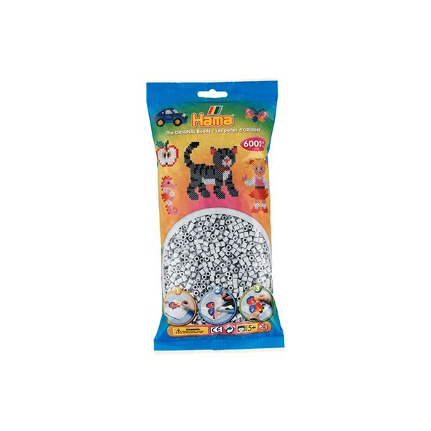 Hama MIDI perler, 6000 stk., lys gr