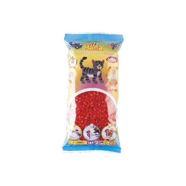 Hama MIDI perler, 6000 stk., rd