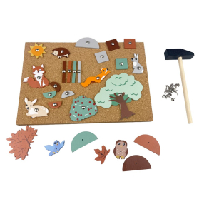 Hammermosaik med skovens dyr 