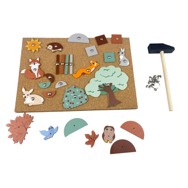 Hammermosaik med skovens dyr 