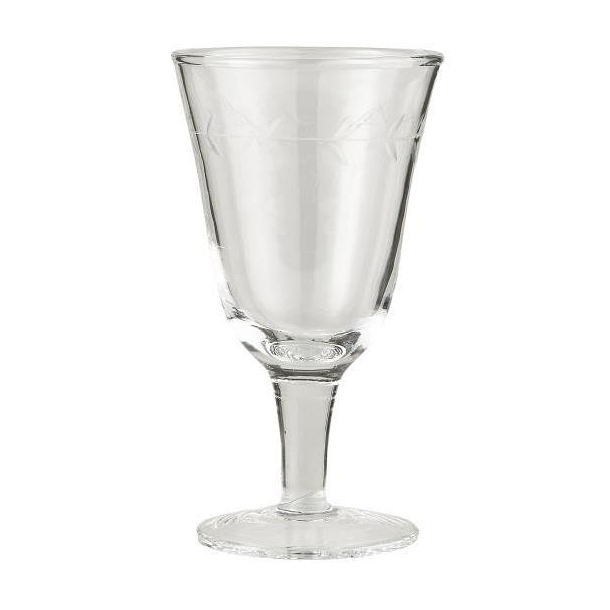 Hndblst hvidvinsglas m. bladkantsskring 