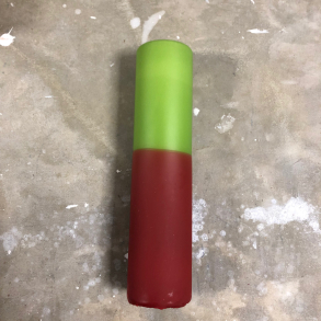 Hndlavede bloklys, grn/rdbrun