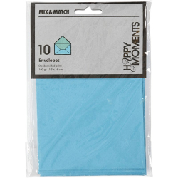 Happy Moments, Kuverter C6, 10 stk., Turkis