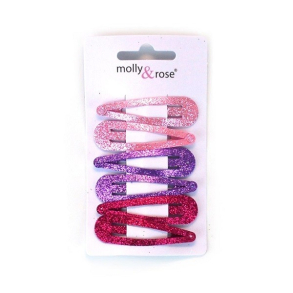 Hrspnde glitter lyserd/lilla/pink