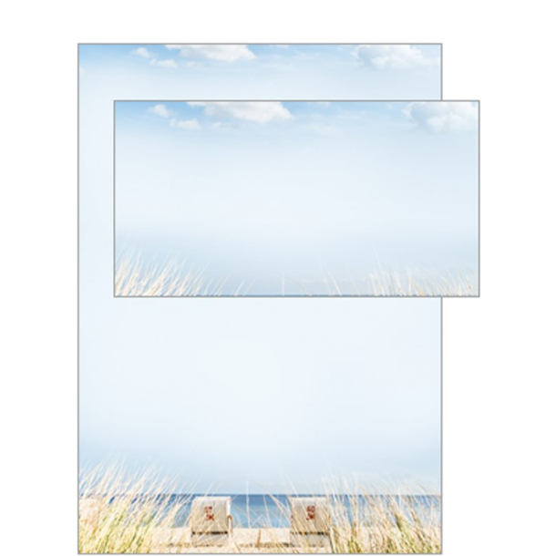 Hartung, Brevpapir med havudsigt og strandstole