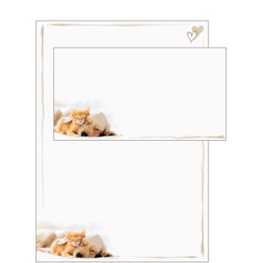 Hartung, Brevpapir med kattekilling og hundehvalp