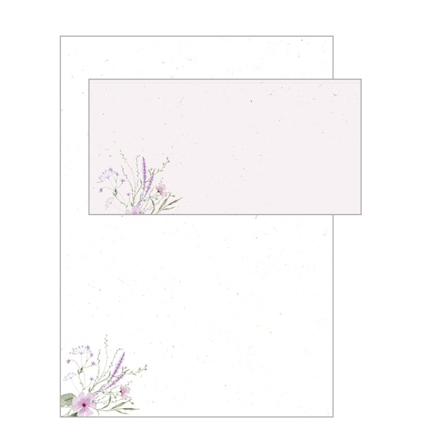 Hartung, Brevpapir med lyserde blomster
