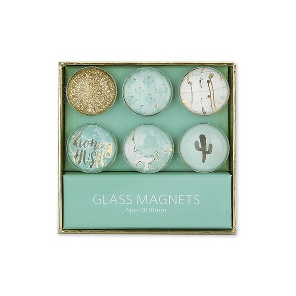 Hartung magnet, glas, 6 stk.