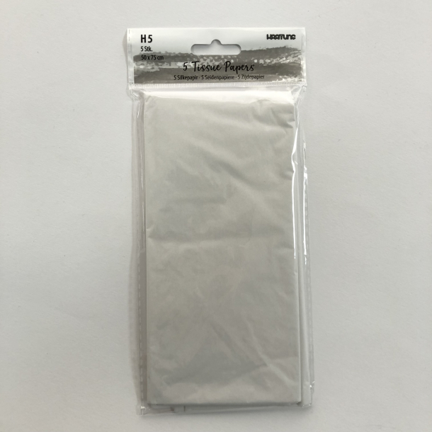 Hartung Silkepapir, hvid, 5 ark