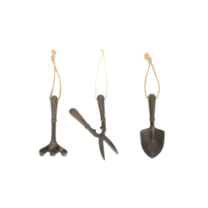 Haveredskaber til deco. 3 ass. stbejern