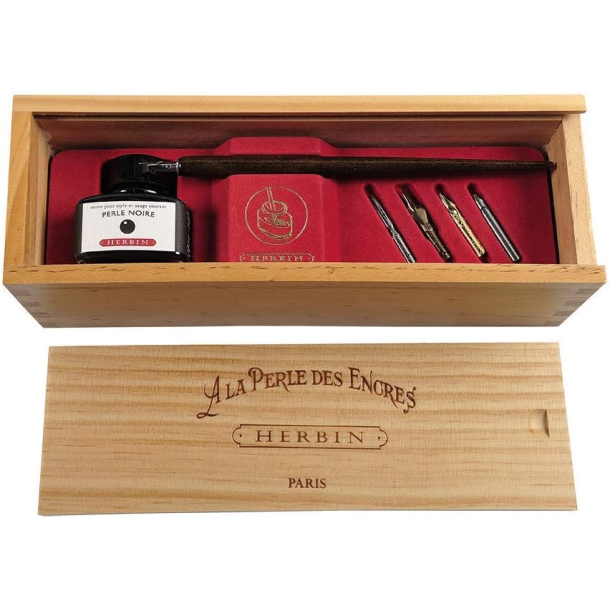 Herbin Trske med skaft, 5 tipper og sort blk