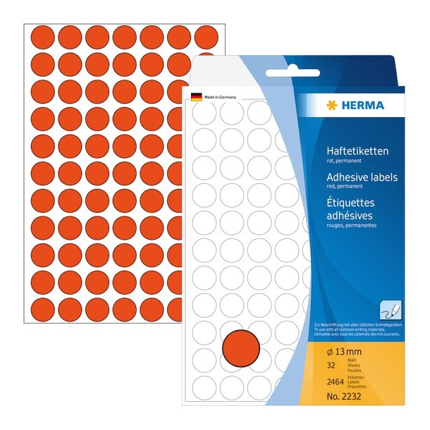 Herma etiket rund, 13 cm, rd