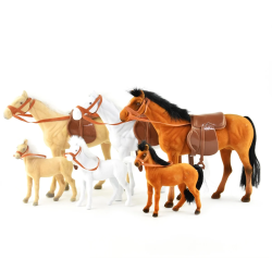 Hest med pels 30 cm + 14 cm