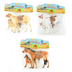 Hest med pels 30 cm + 14 cm