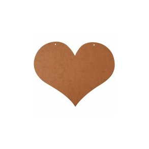 Hjerte til resport, MDF str. 50x40 cm