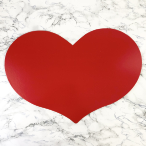 Hjerte til resport, rd, 36x27,5 cm