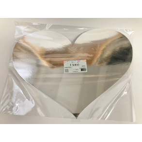 Hjerte til resport, slv, 48x35 cm