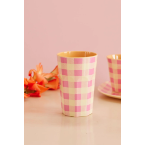 Hj Melamin Kop - Pink - Check It Out Print