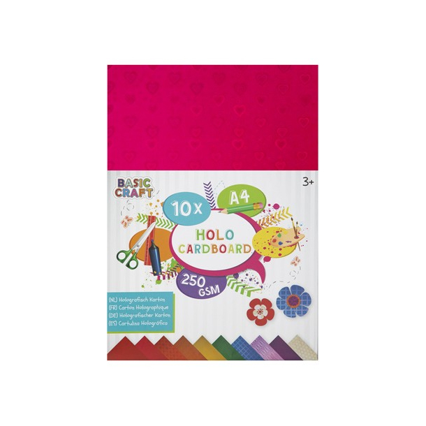 Holografisk karton A4 ,10 ark, 250 g.