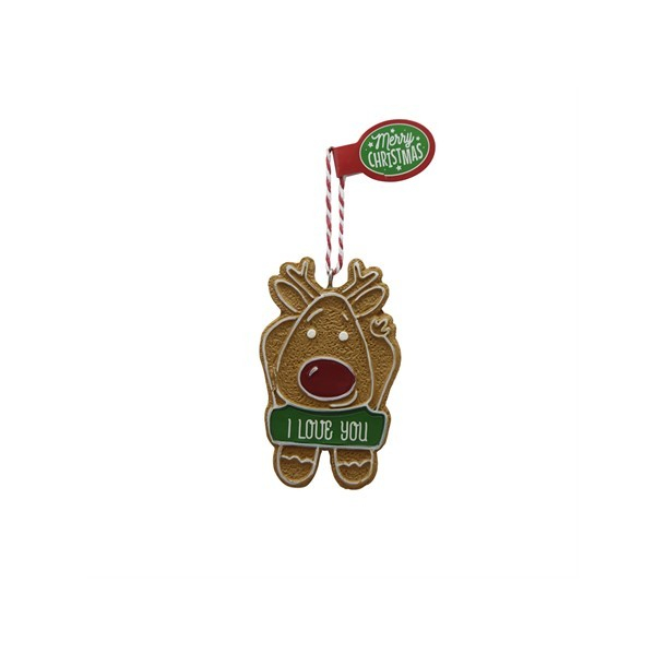 Honningkagefigurer med duft, rensdyr, i love you