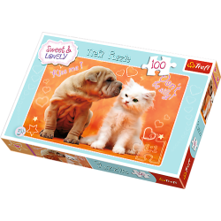 Hund &amp; kat, 100 brikker