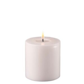 Hvide Bloklys 10x10 cm (kunstige)