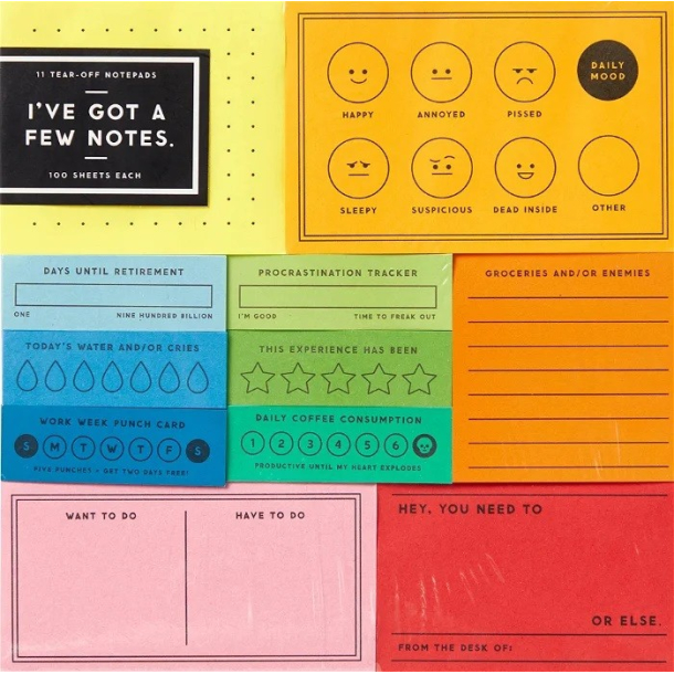 I've Got A Few Notes Tear-off Notepad Set