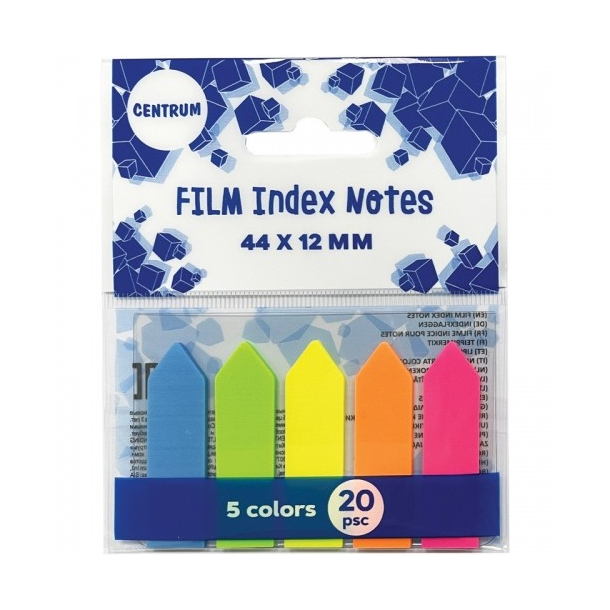 Indeksfaner 45*12mm 5 neonfarver ass.