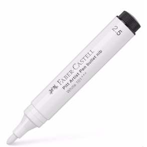 India ink Pitt Artist Pen Bullet Nib, hvid