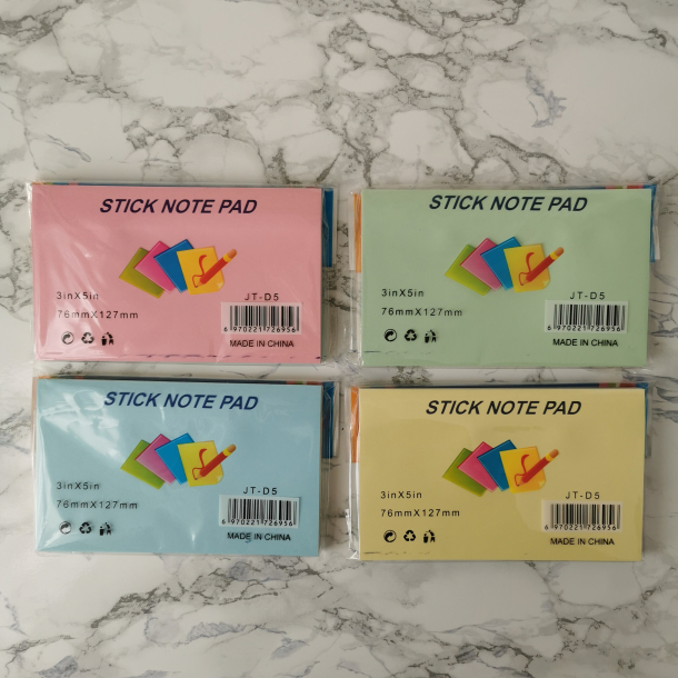 JIA TE - Stick note pad, 4 forskellige farver